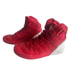 Adidas Zestra Red White High Top Sneakers AQ4793 Women's Size 5.5 Men's 4